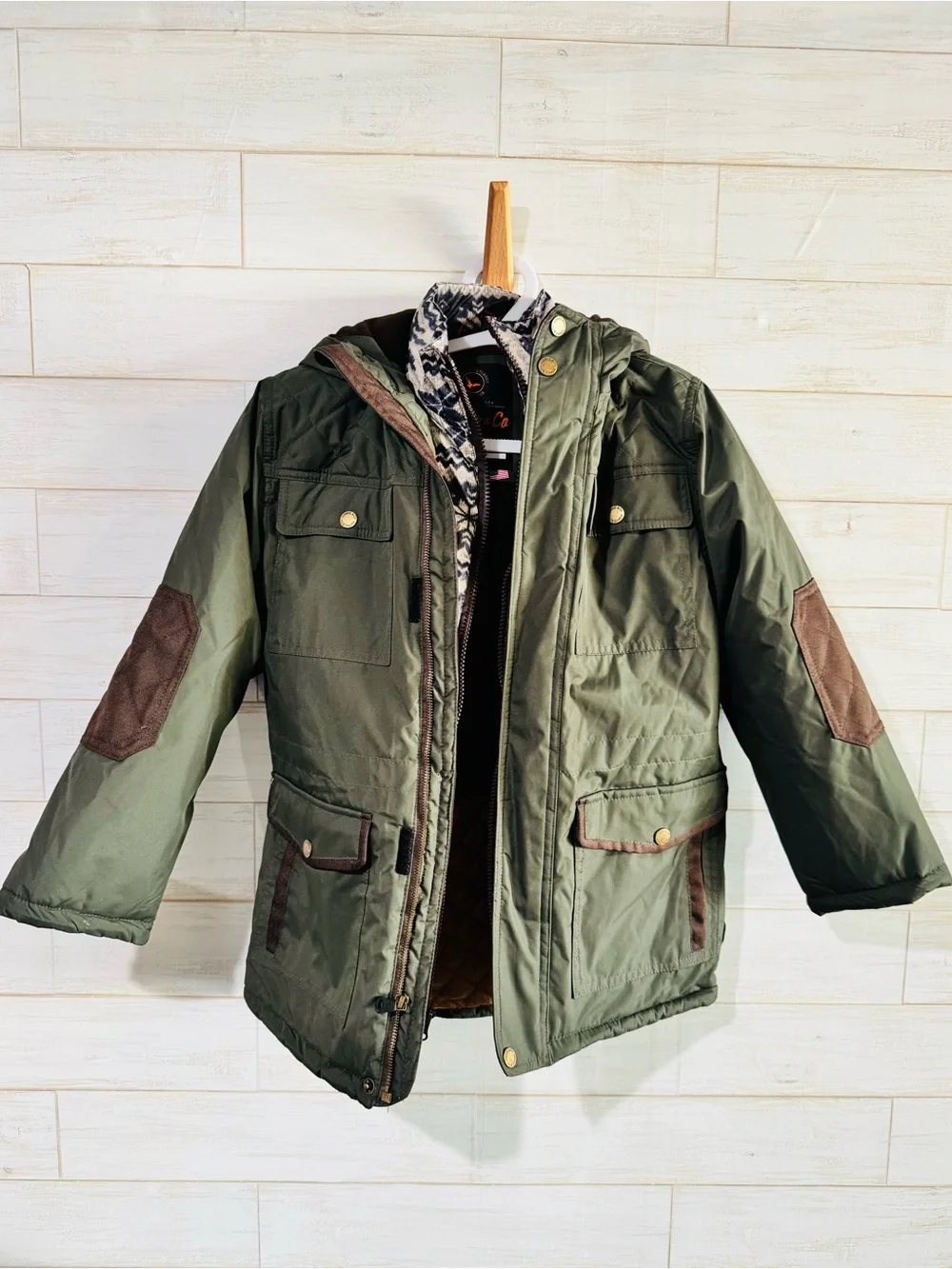 Hawke & Co Brown Fleece-Lined Jacket Interior